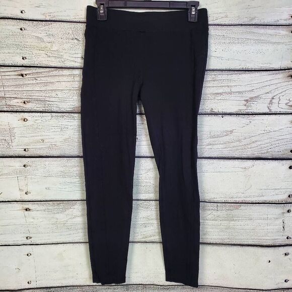 LOFT Women’s Pull-On Skinny Pants Black Ankle Leggings Size Small Stretch Rayon - Picture 1 of 7